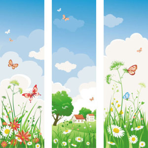 spring-of-banner-vector-26955